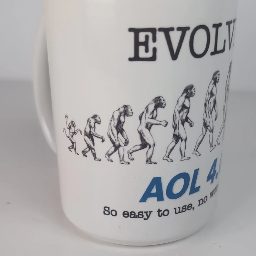 White AOL 4.0 Y2K Mug